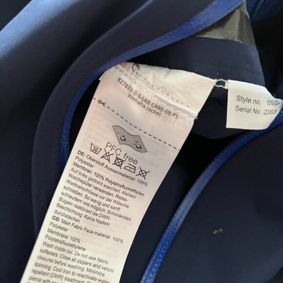 MAMMUT Men’s Gore-Tex Wenaha Jacket Hooded Blue Waterproof Rain Coat XL - Picture 14 of 16